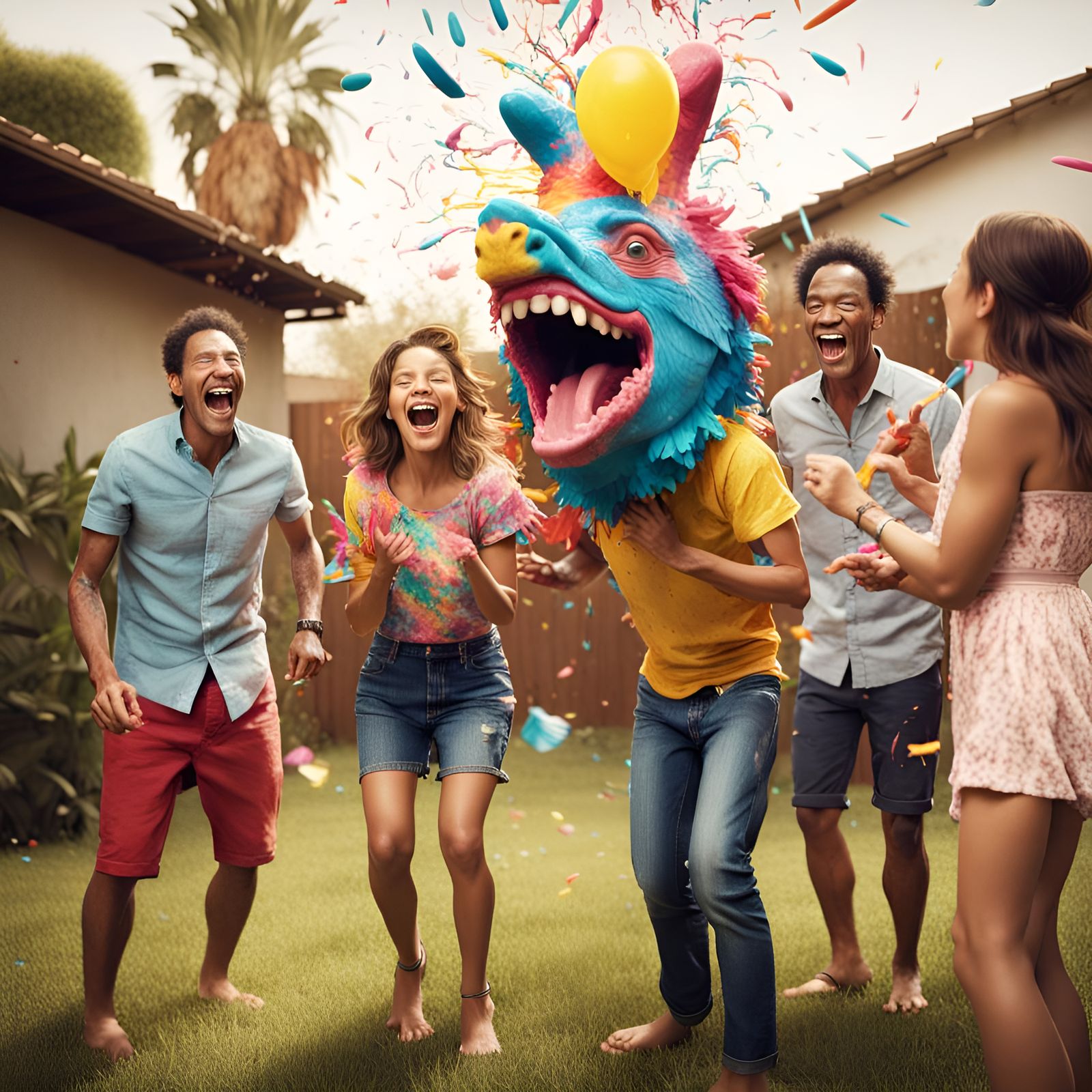Jackass Laughing Piñata Party