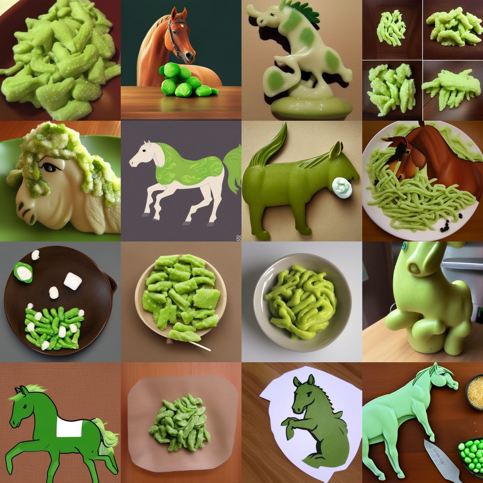 Humorous Wasabi Horse Generated by AI