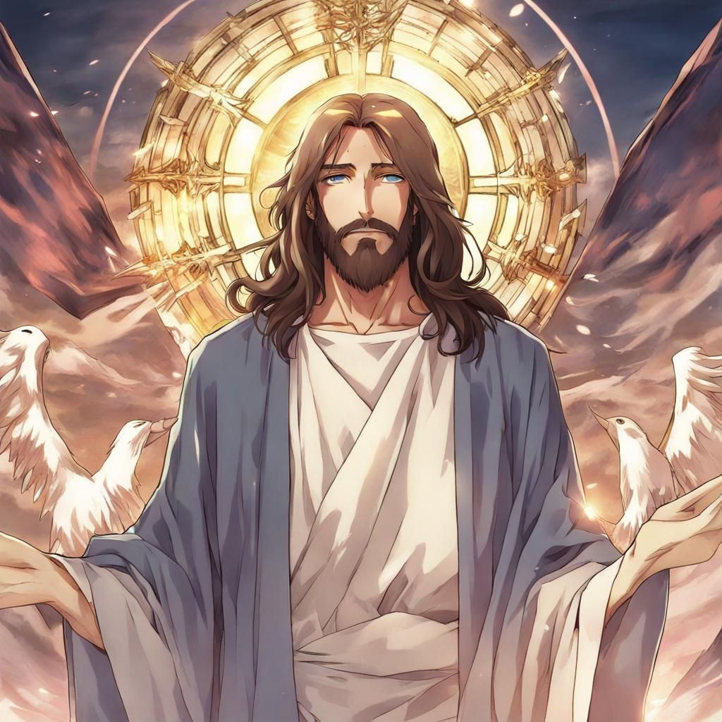 Anime Style Portrait of Jesus