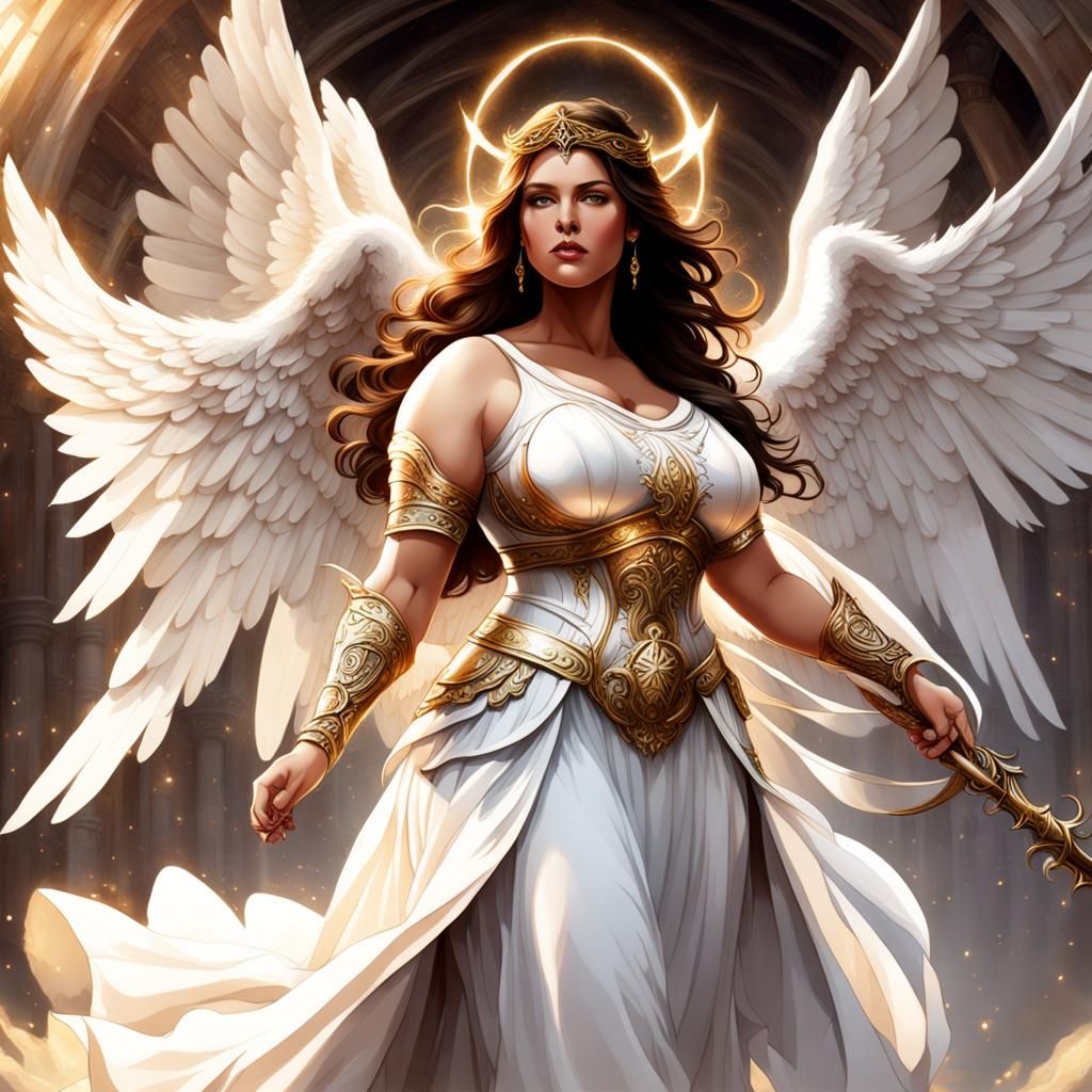 Curvy Angelic Warrior Woman: A Divine Fantasy