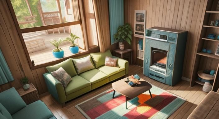 Potato Character Watching TV in Pixar Style