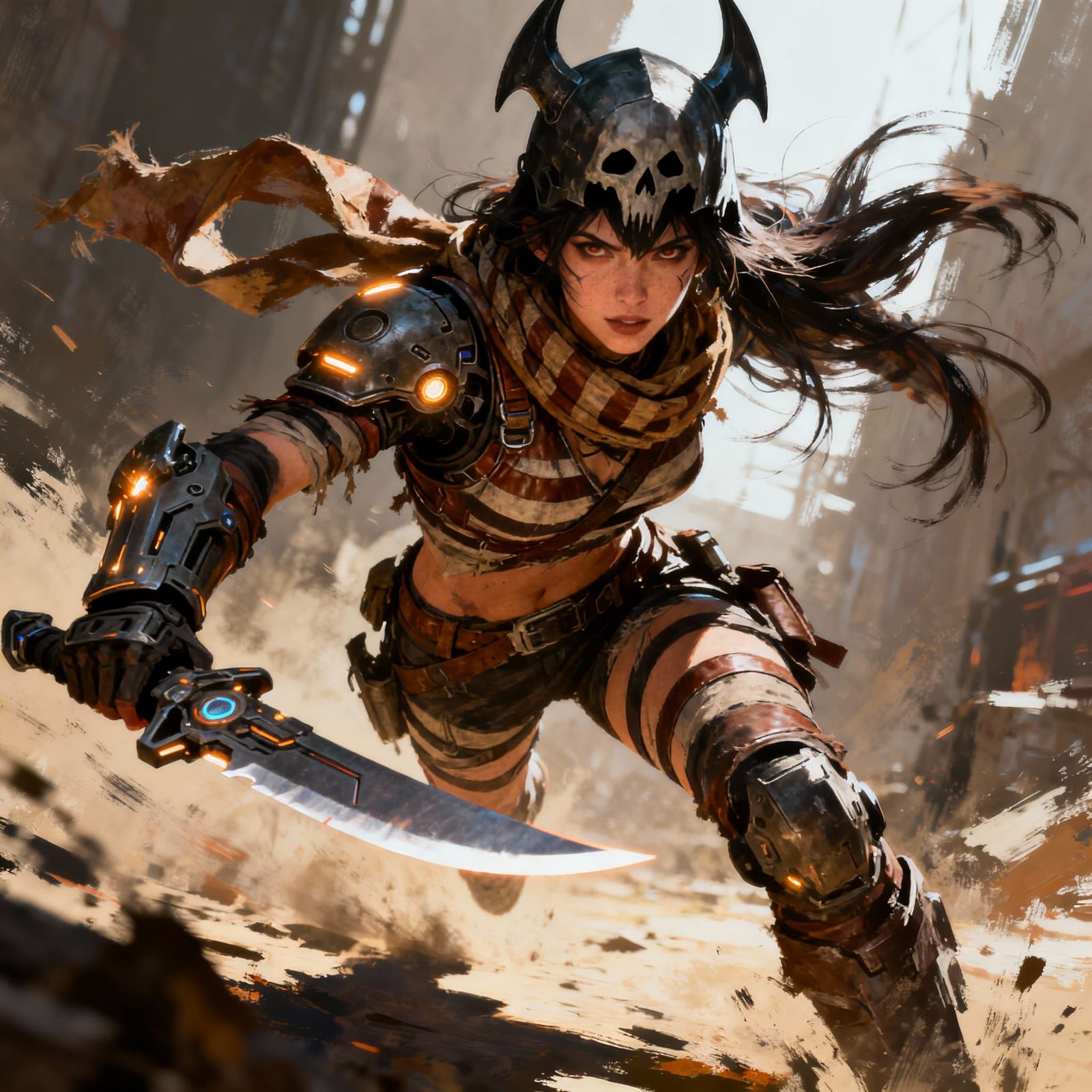 Gritty Sci-Fi Concept Art of Rebel Mercenary