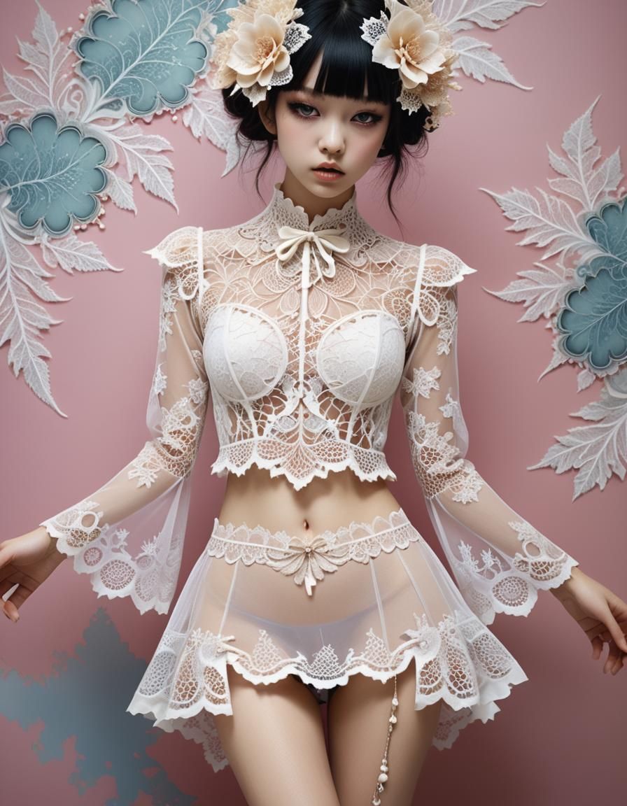 Exotic Fractal Design: Harajuku Lace Fashion