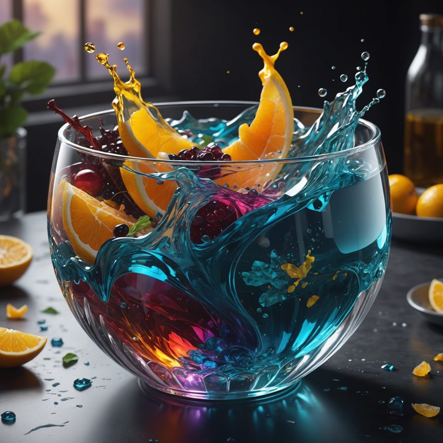 Life in Shattered Glass: Detailed Fantasy Concept Art