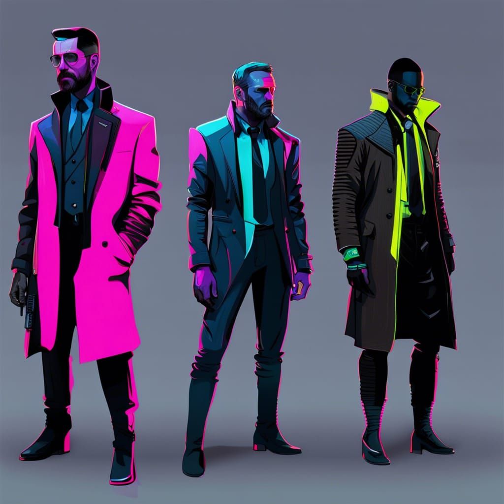 Cyberpunk Cityscape in Neon Style