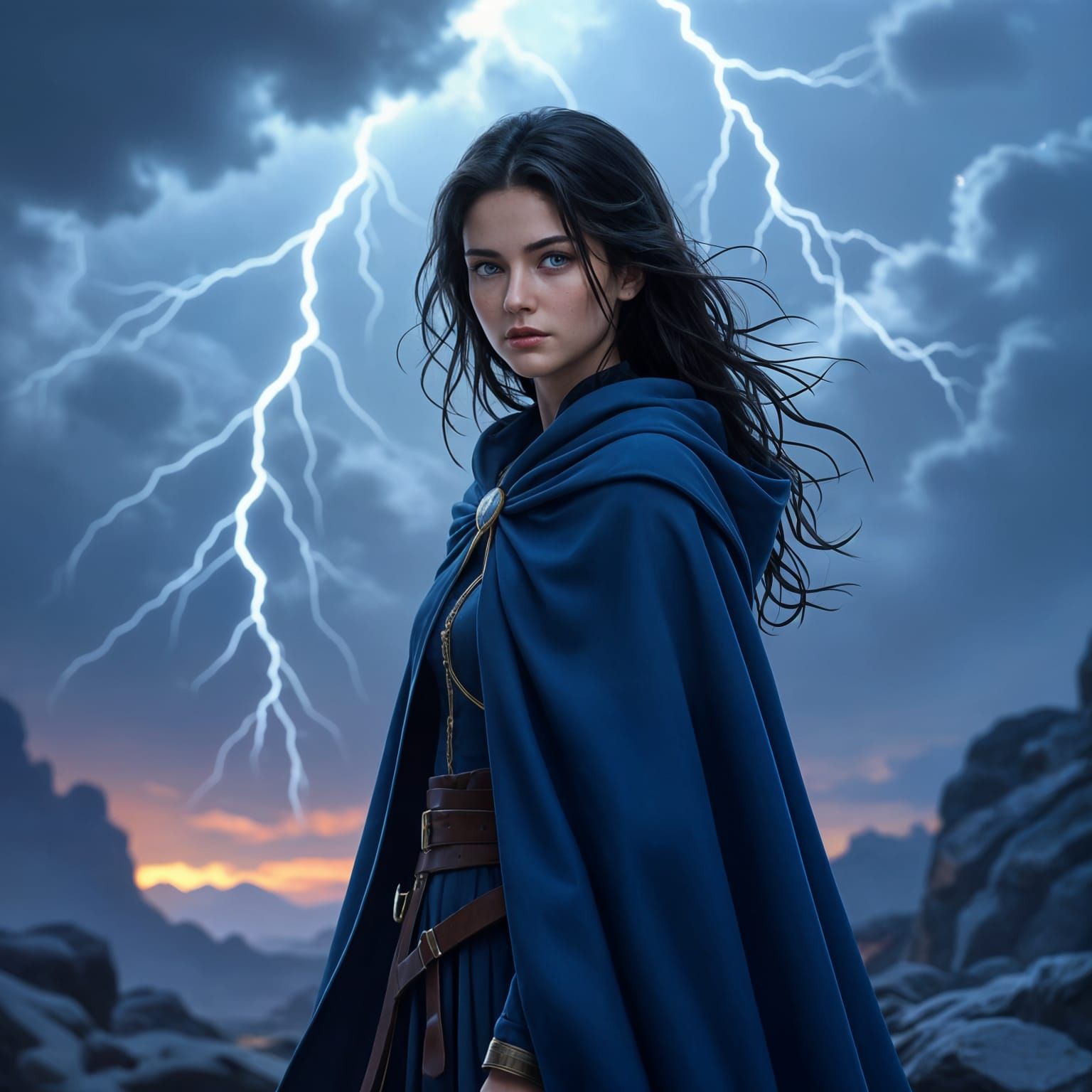 Teenage Lightning Wielder in a Dark Fantasy World