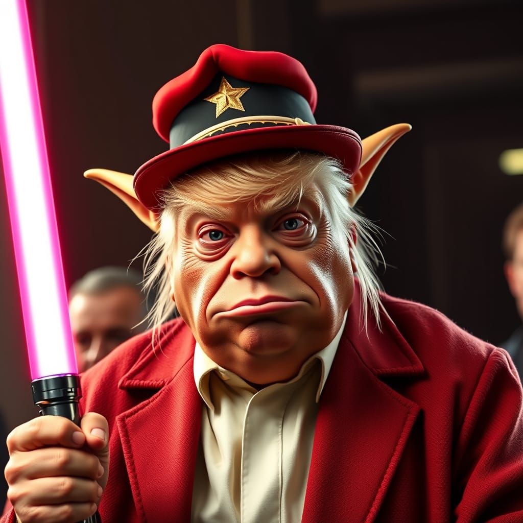 Jar Jar Binks as an Elderly Donald Trump