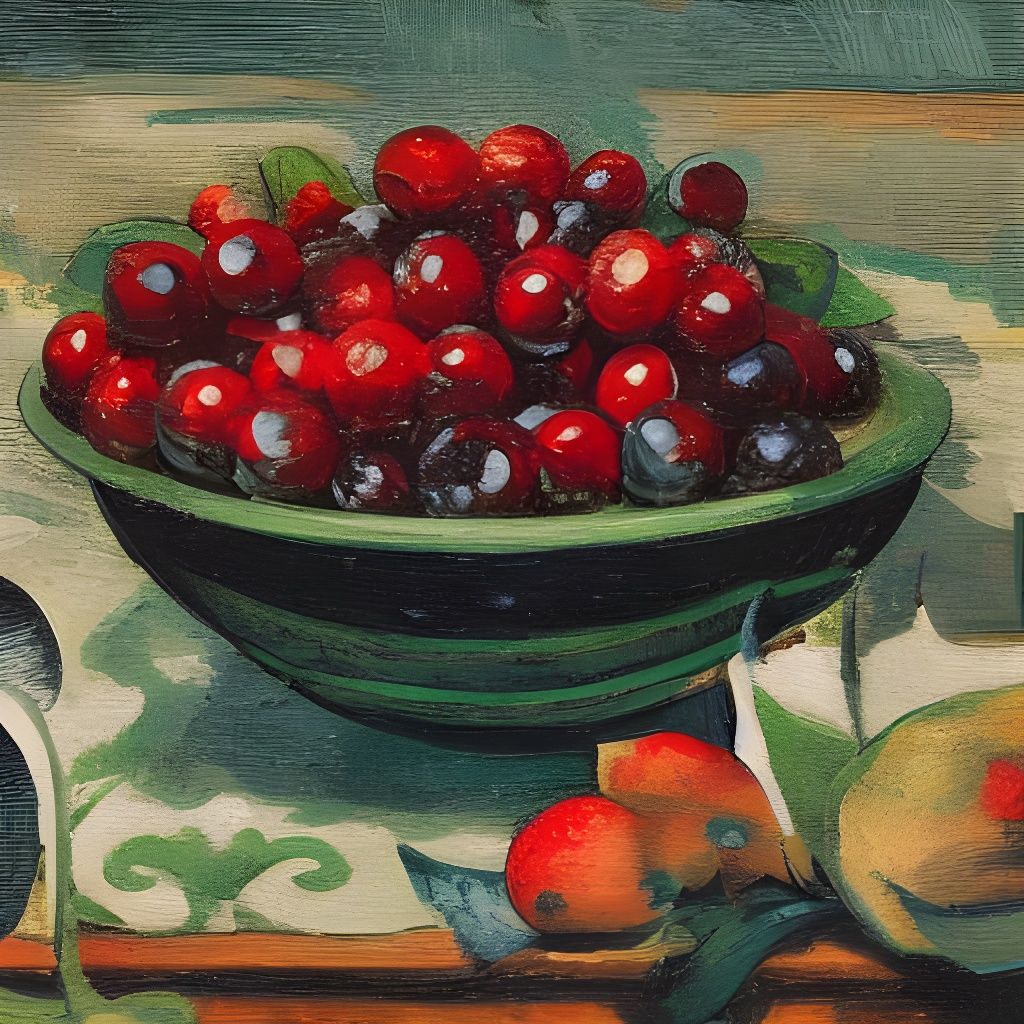 Vibrant Art Deco Still Life in Gouache