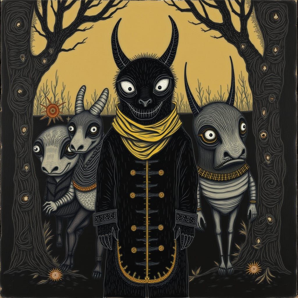 Elegant Black and Gold Abstract Design