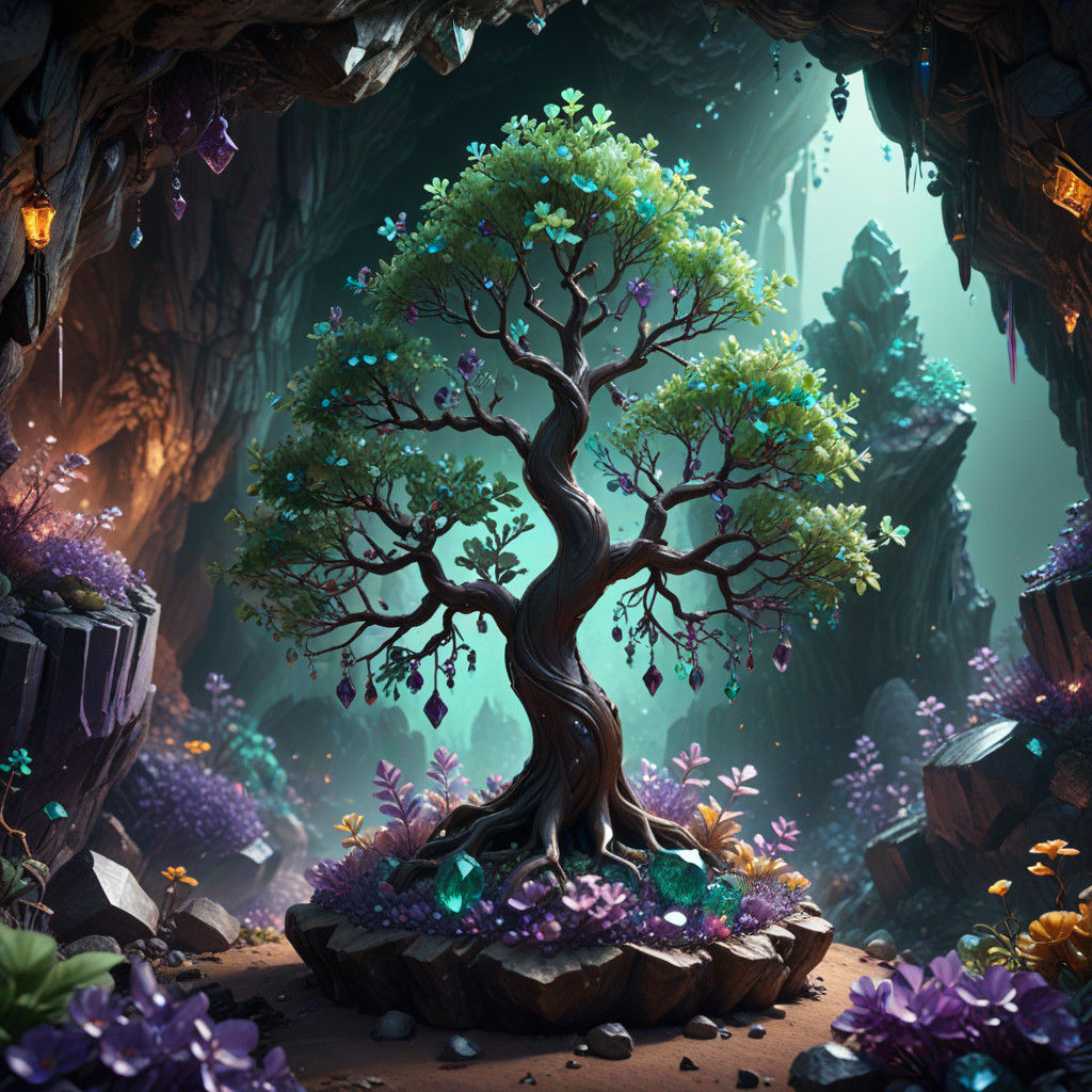 Tree and gemstones 13
