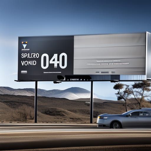 Hyperrealistic Billboard Advertisement with Intricate Detail...