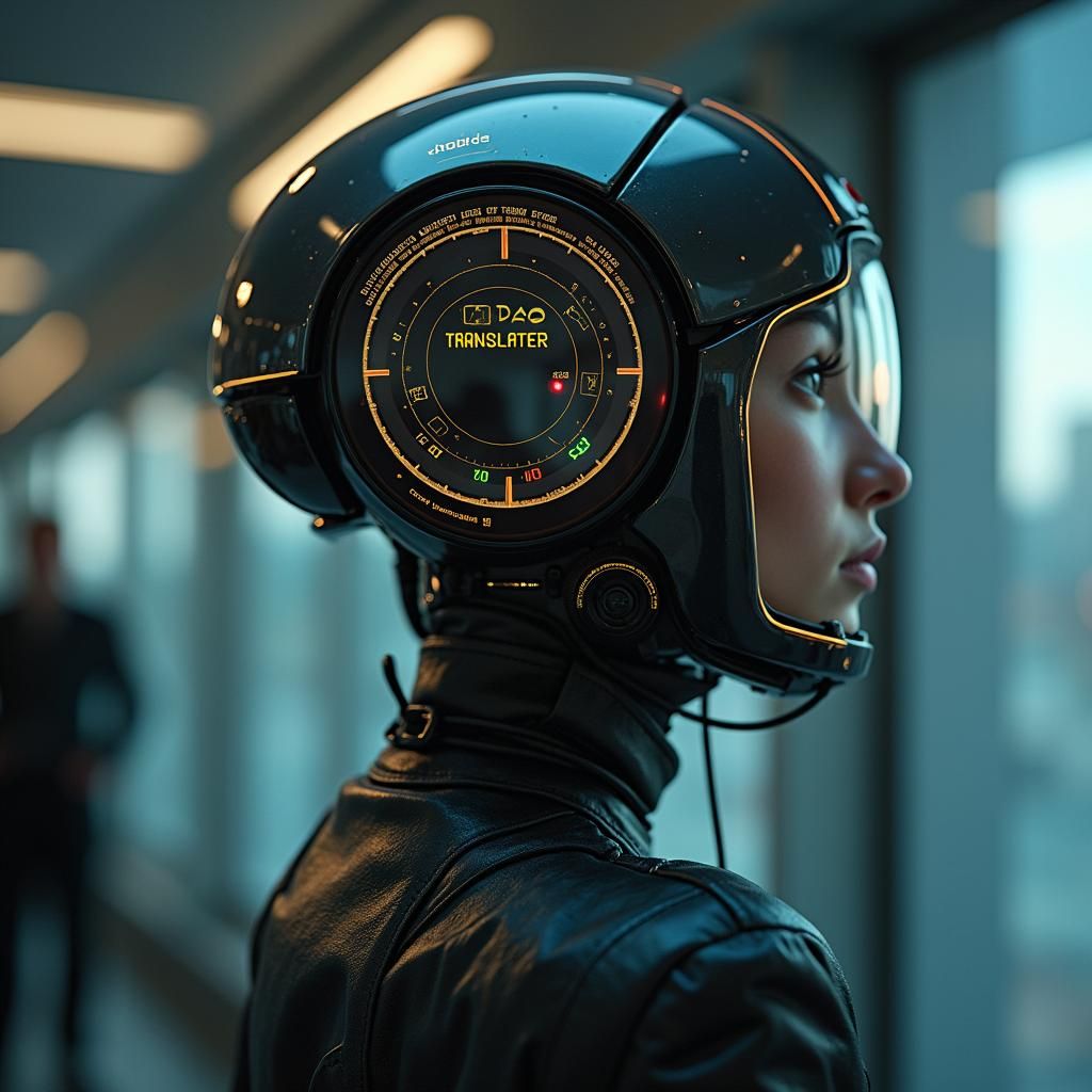 Futuristic Universal Translator with Real-Time Language Disp...