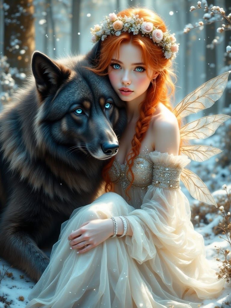 Enchanting Fairy Maiden in Whimsical Woodland Scene