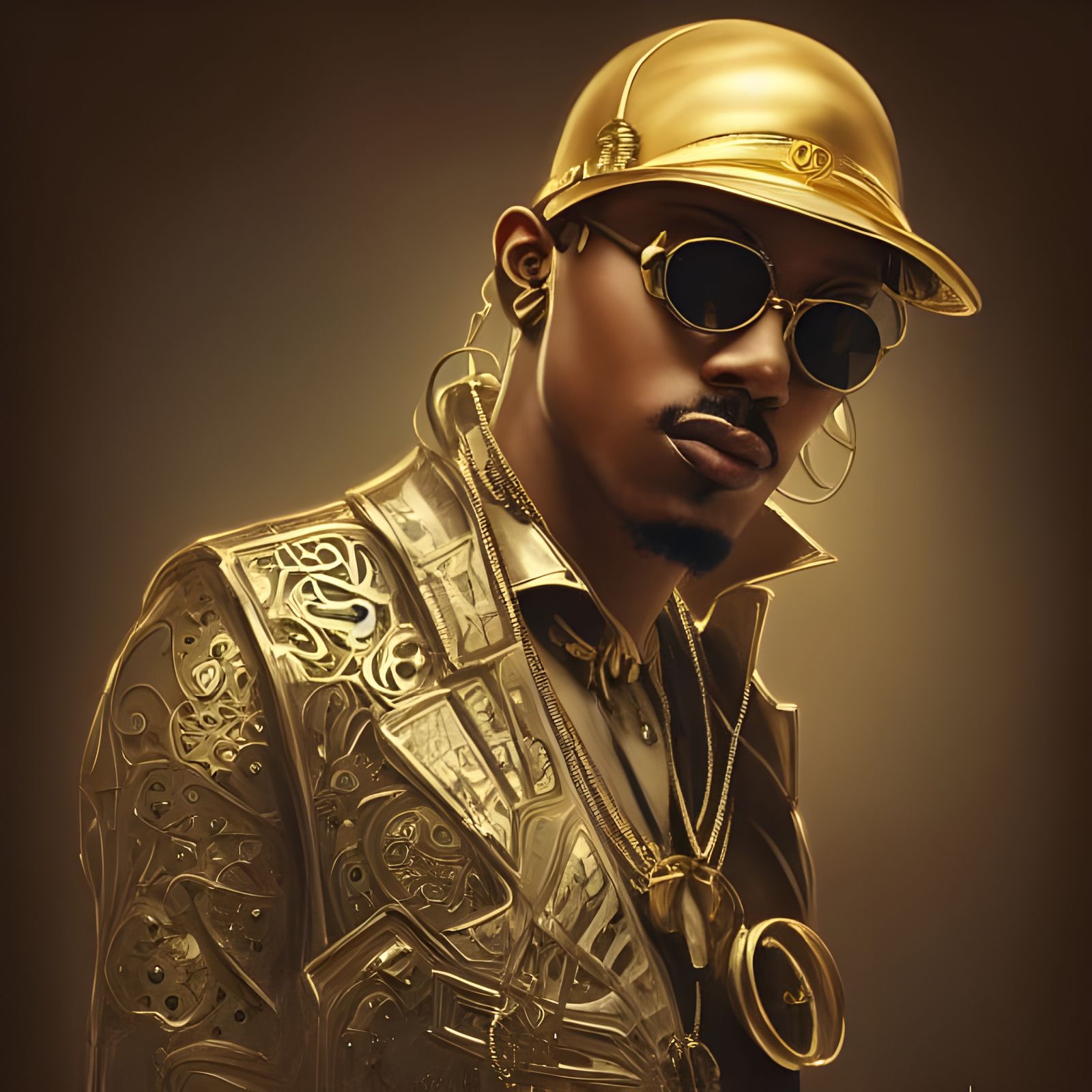 Steampunk Hip Hop Rapper Portrait in Digital Art