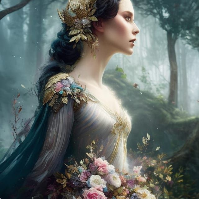 Fairy Realm Princess in Ornate Digital Art Style