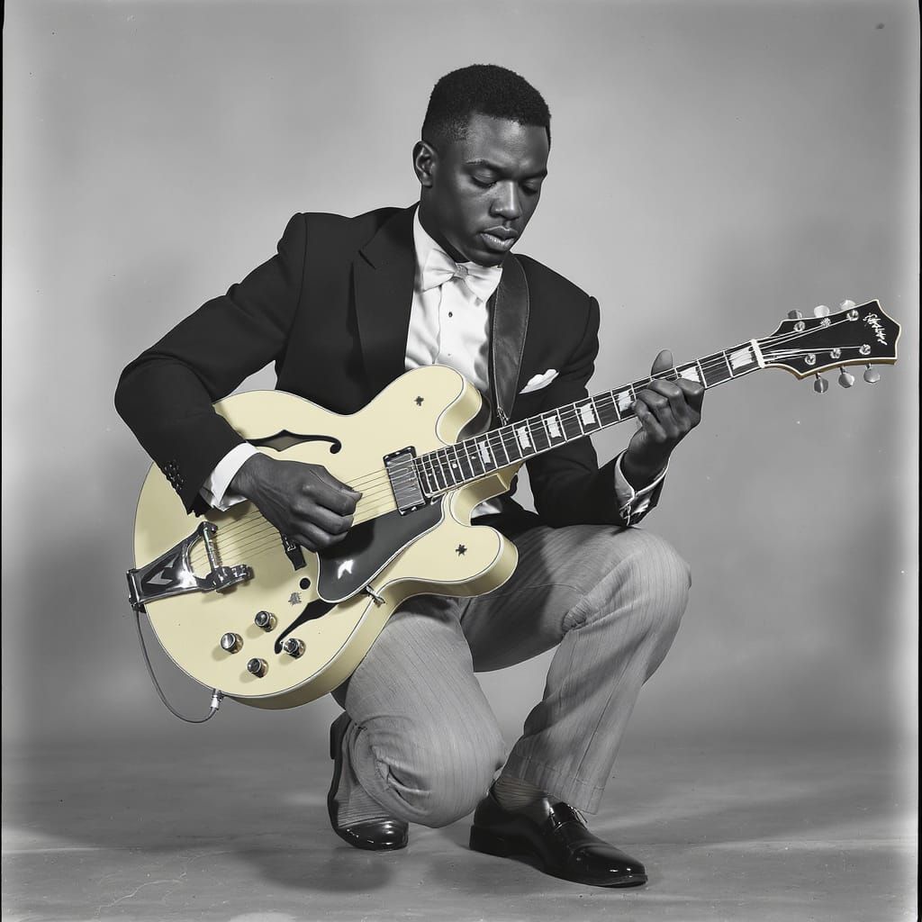 Vintage Portrait of a Jazz Guitarist