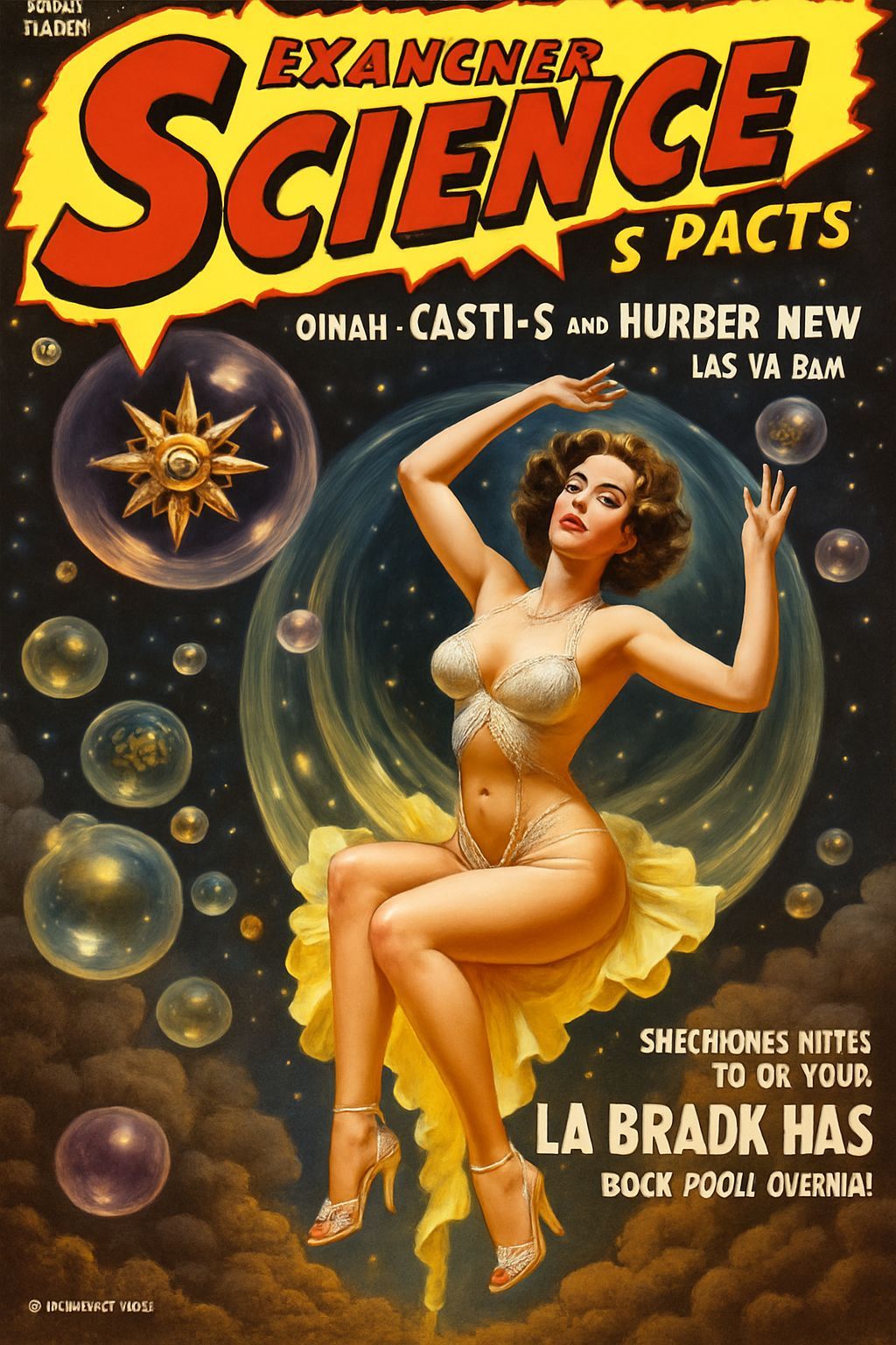 1950s Pulp Science Fiction Magazine Cover Photo