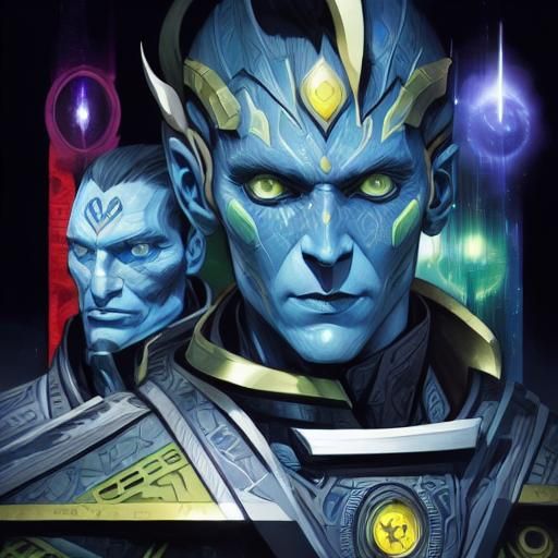 Futuristic Figure Created from Digital Elements