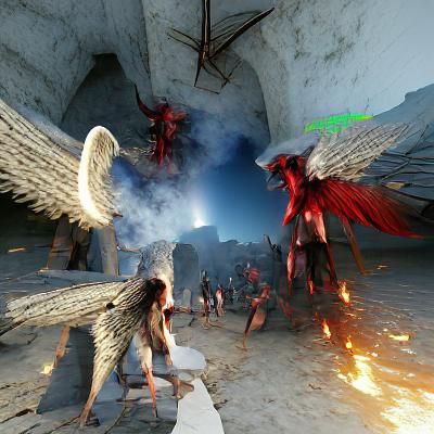 Epic Battle Between Angels and Demons