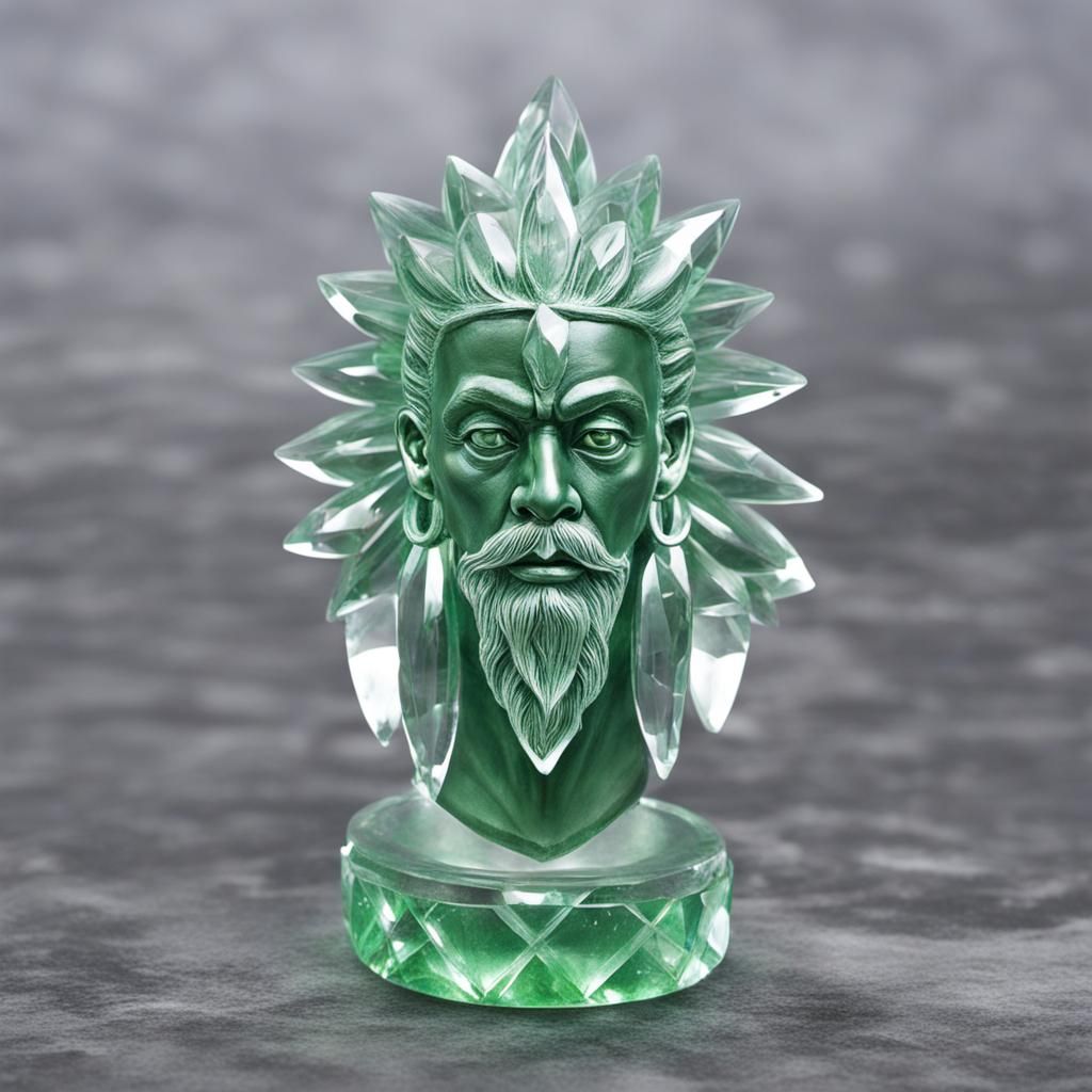 Glistening Crystal Jah Rasta Miniature Statue