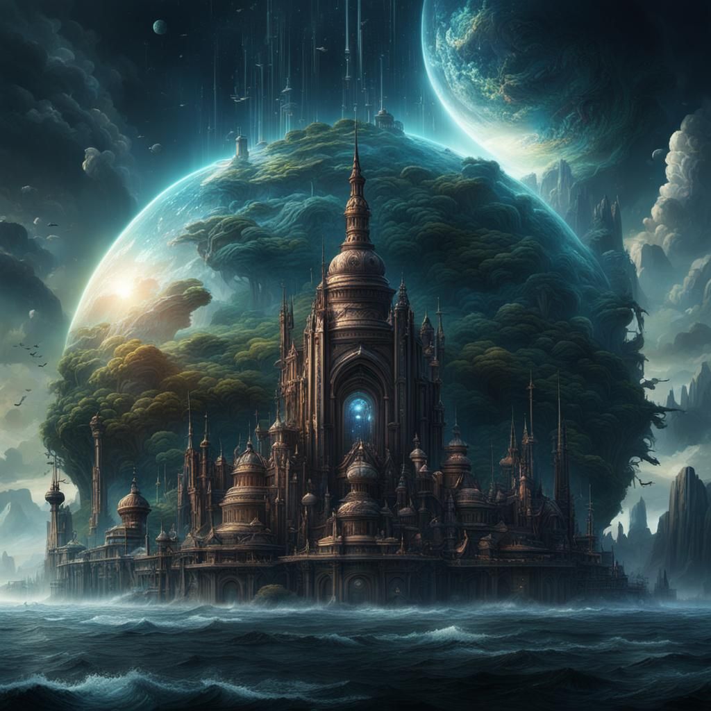 Epic Microcosm Digital Matte Painting