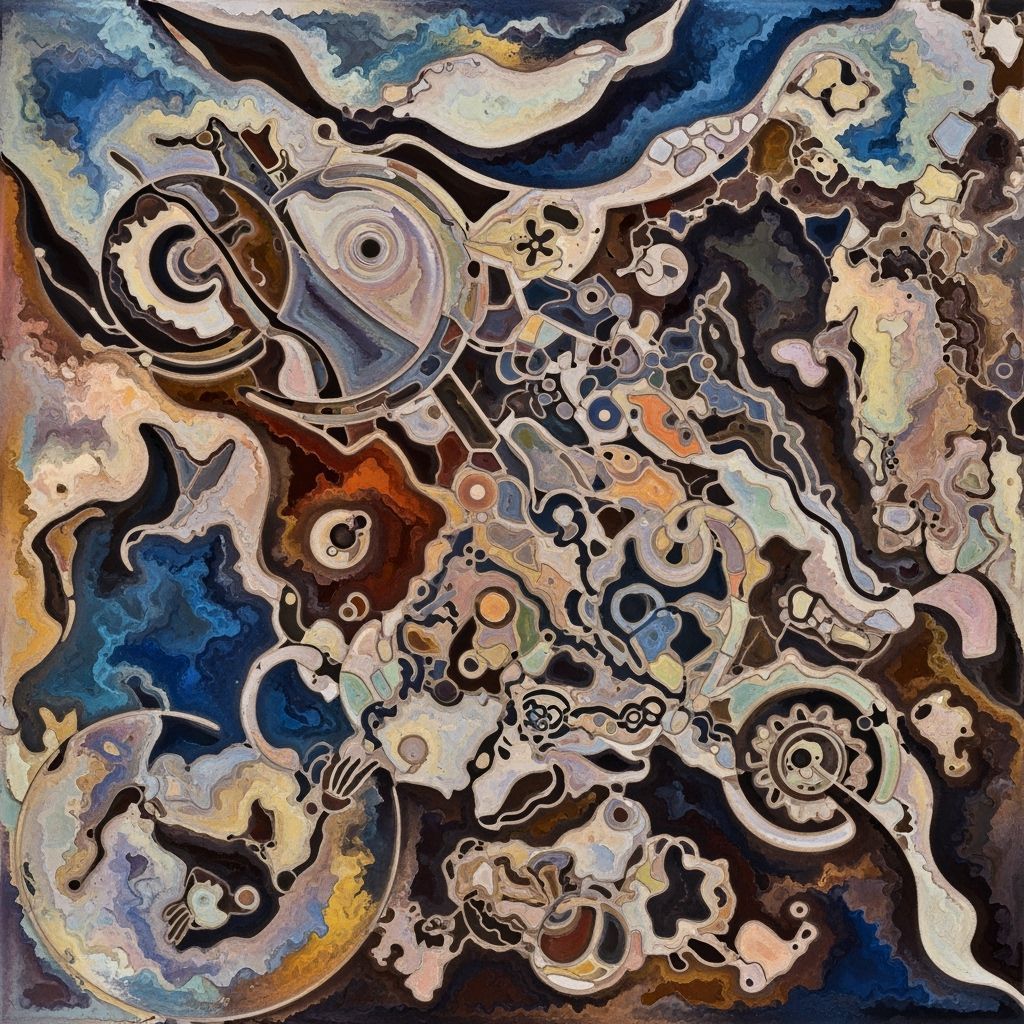 Abstract Dreamlike Tapestry of Thoughts and Creativity