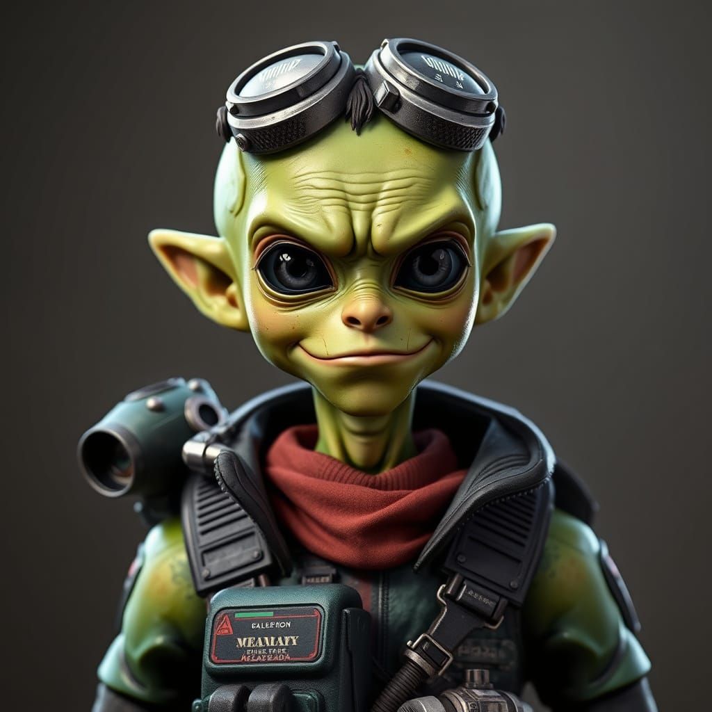 Green-Skinned Wastelander with a Deadly Mind