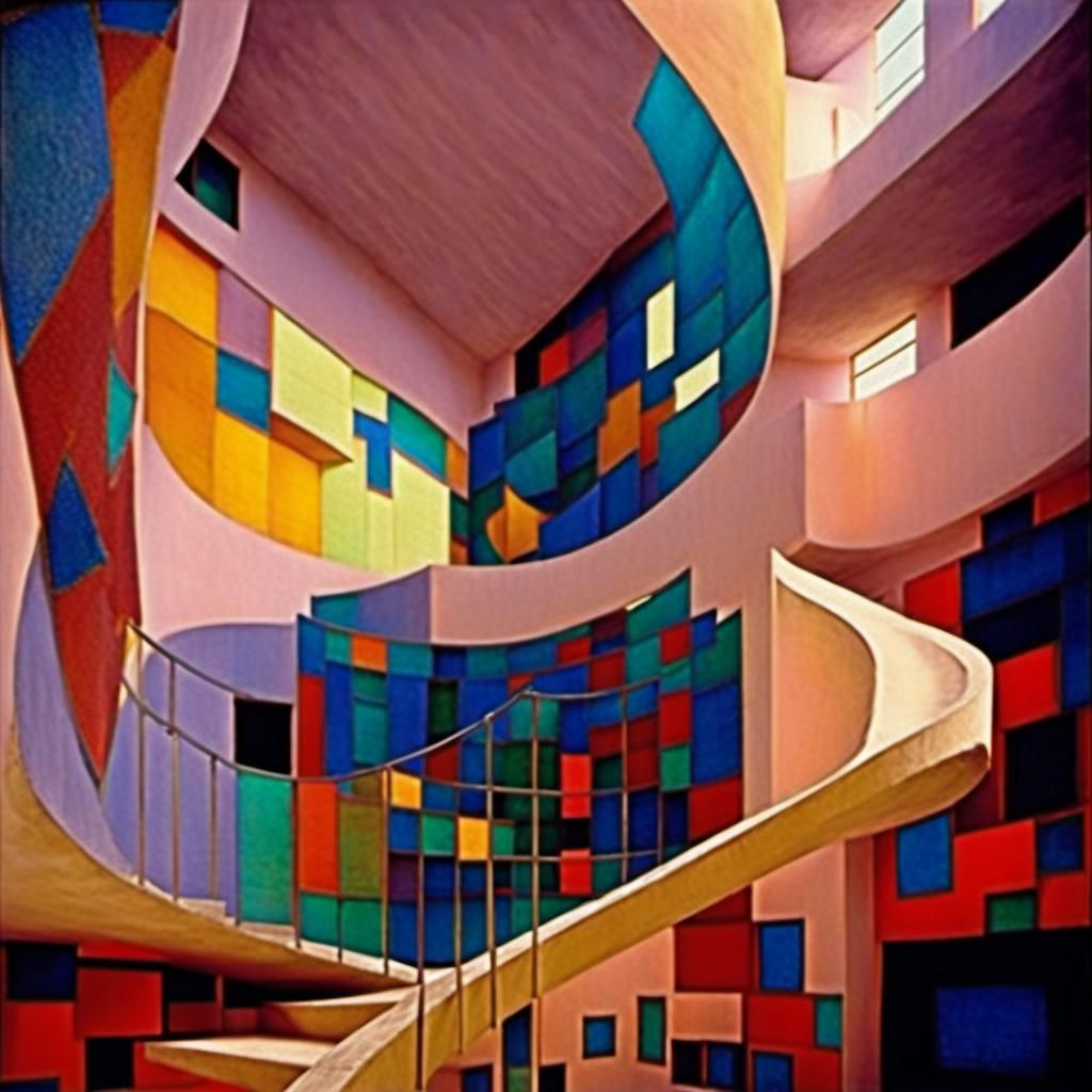 Barragan-esque Interior with High Ceilings and Glass Walls