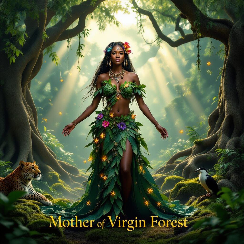 Ethereal African Woman, Mother of the Forest