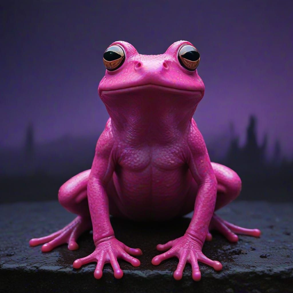 Surreal Melting Frog in Distress