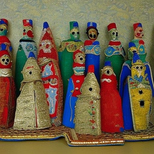 Puppets Held in Hands: Grotesque Style