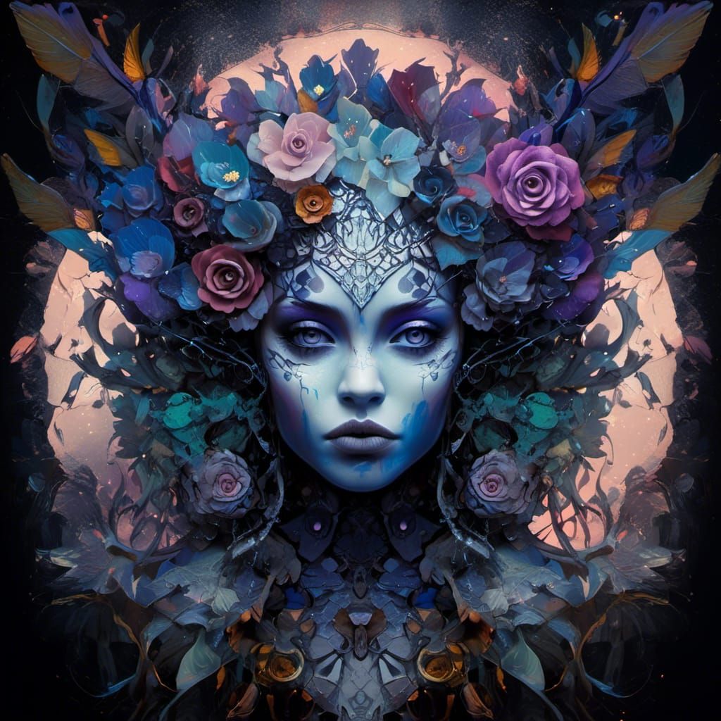 Surreal Cosmic Fantasy Collage Art Illustration