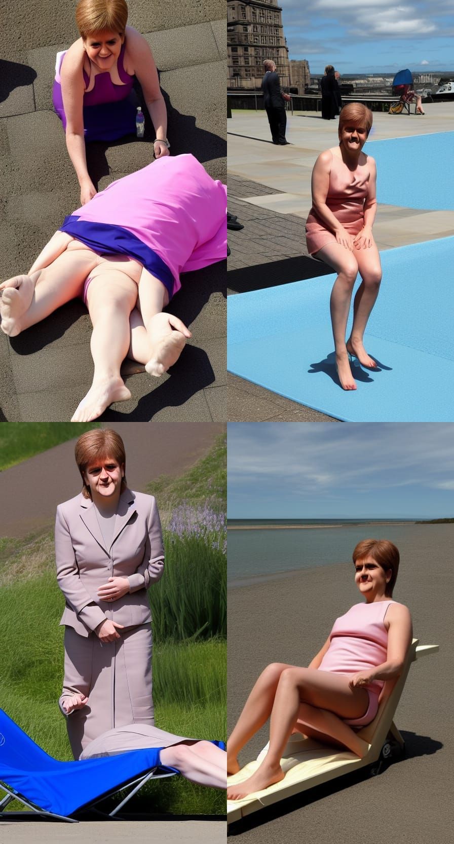 Sunbathing Figure Created From Simple AI Prompt