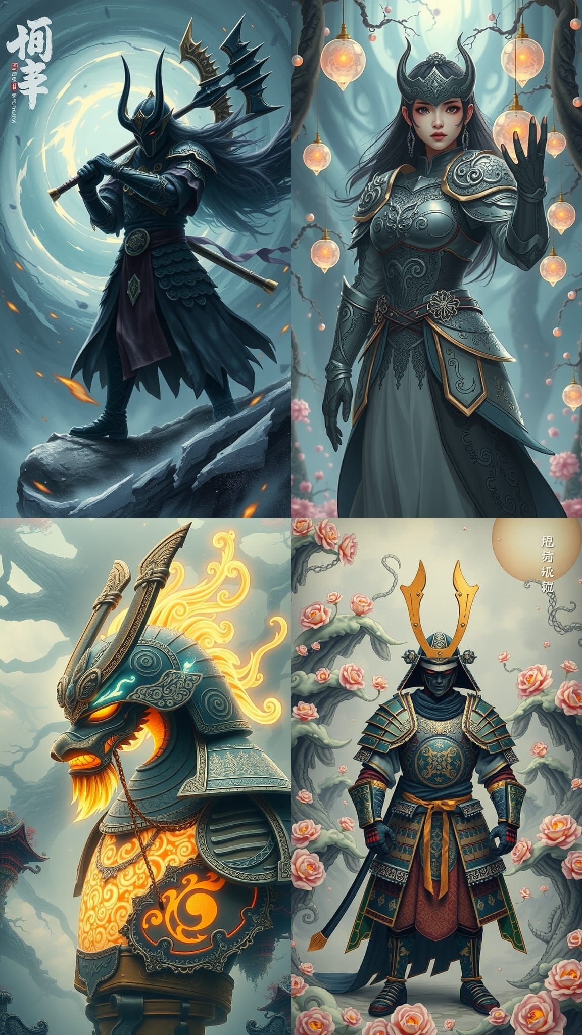 Hyper Detailed Mecha Warrior in Surreal Art Style