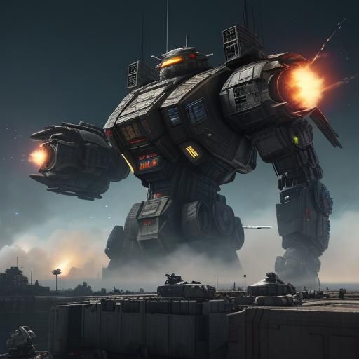 Futuristic War Machine Fusion: Sci-Fi Concept Art