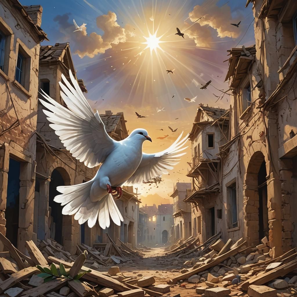 Dove of Peace Over Ukraine: Concept Art