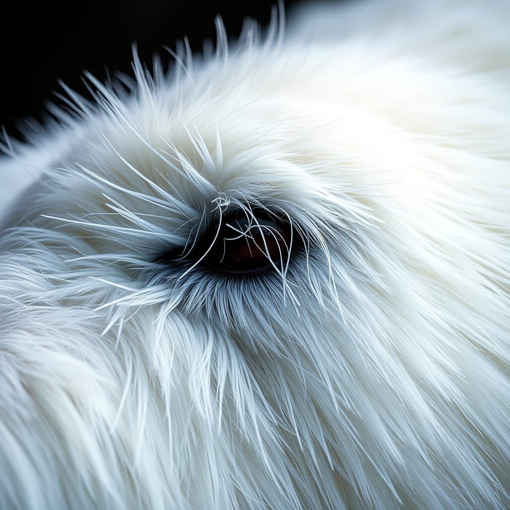 macro polar bear fur