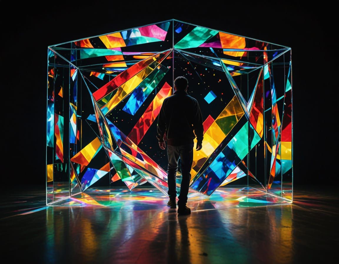 Prismatic Spectrum: Abstract Expressionist Film Still