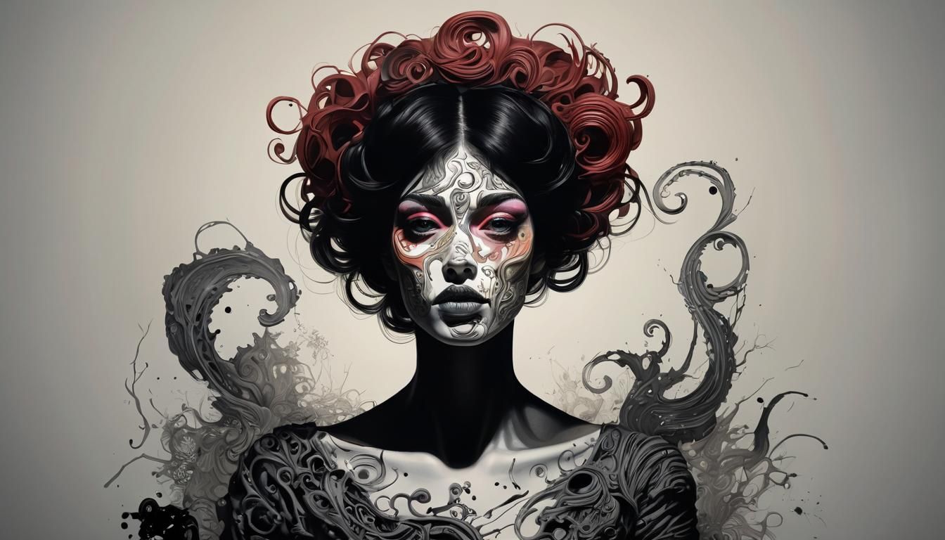 Abstract Peanut Butter Sandwich in Digital Art Style