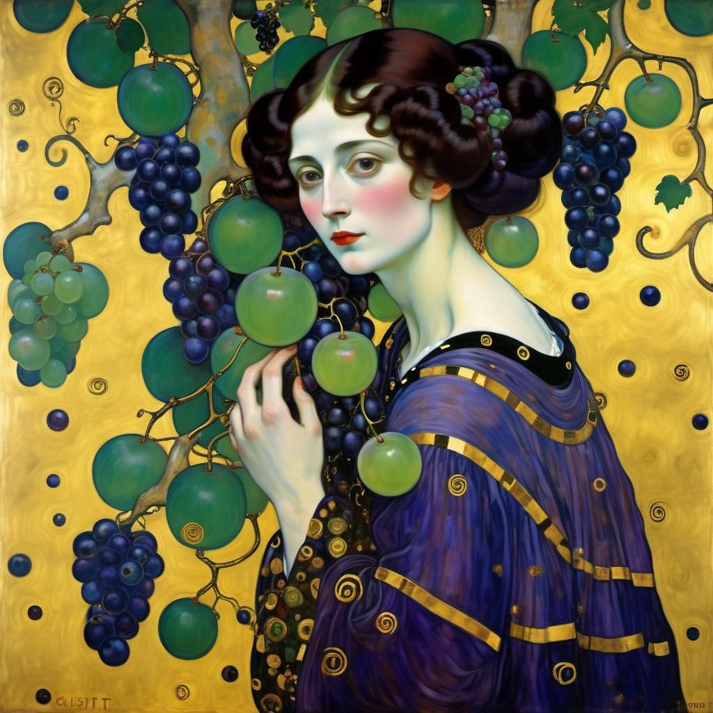Lady Grape in Art Nouveau Style