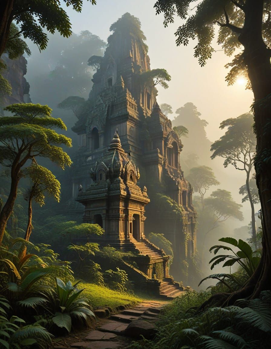 Ancient temple whispers secrets of the jungle