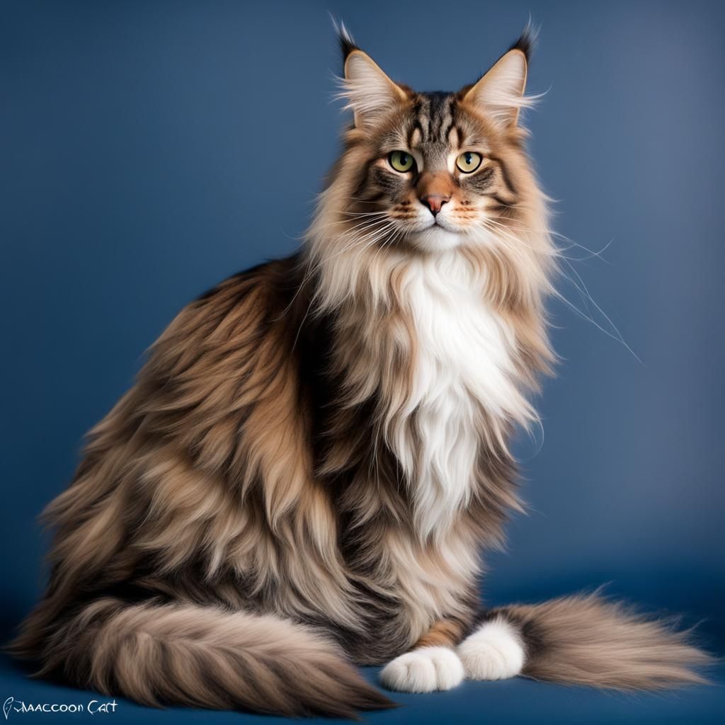 Majestic Maine Coon Cat Portrait