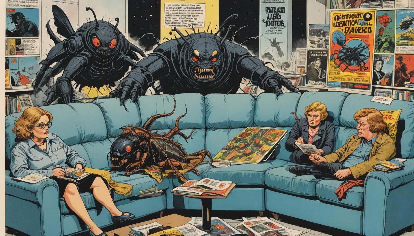 Radioactive Comic Book Scene in Polish Style