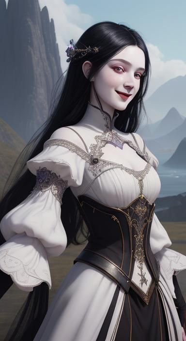 Smiling Noblewoman Portrait as Fantasy Art