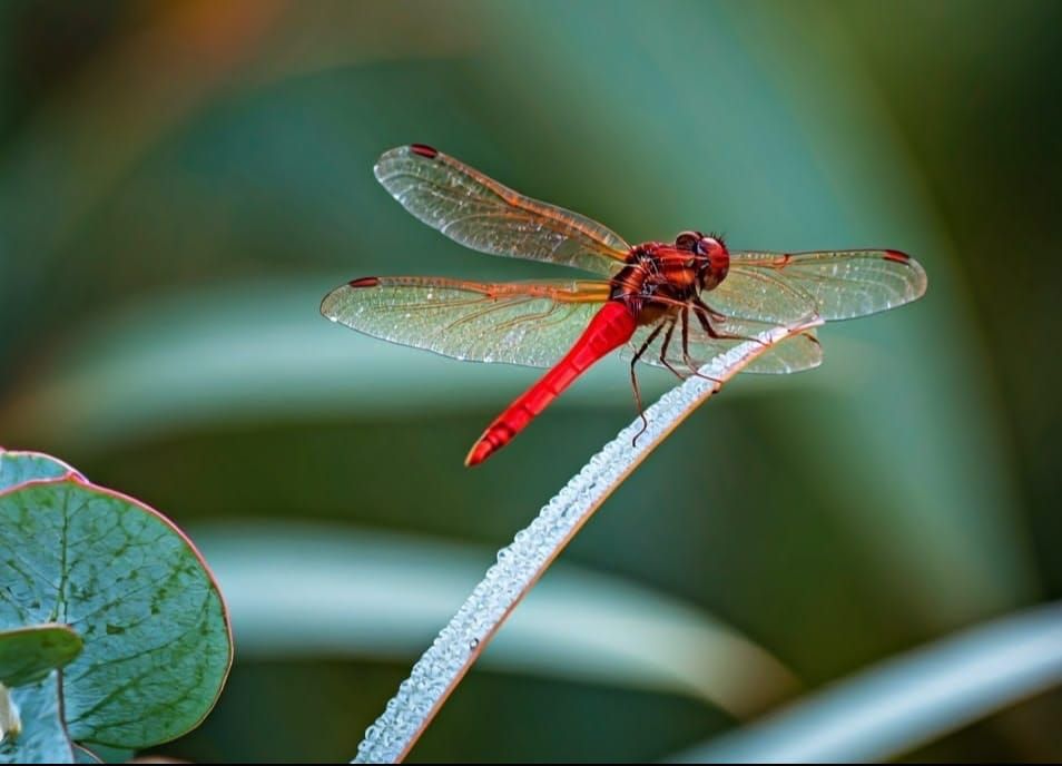 Vibrant Australian Morning Dragonfly Portrait