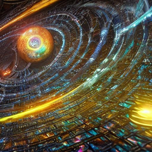 Abstract Spirals and Lights in Fantastical Style