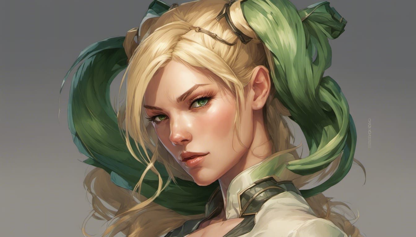 Desideria Pendragon Portrait in Art Nouveau Style