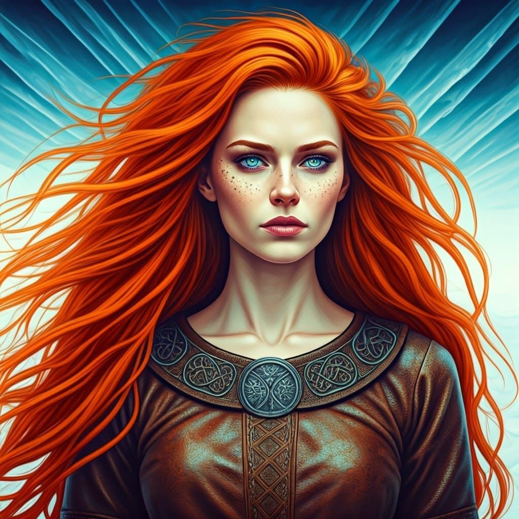 Viking Warrior Goddess in Regal Splendor