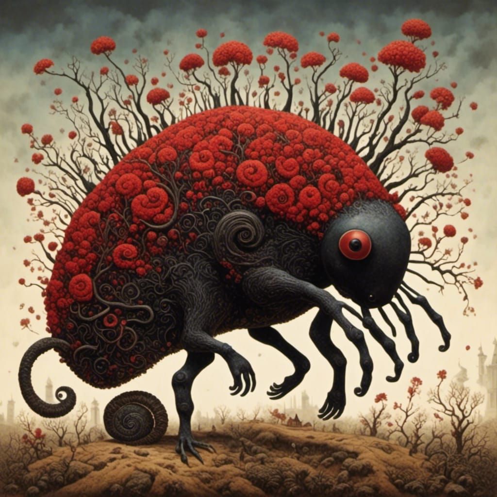 Red and Black Clawed Hand Hellscape