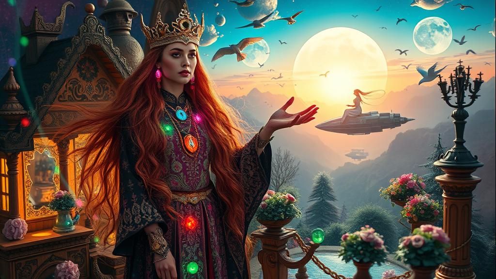 Dervish Sorcerer in Dollhouse Setting: Surreal Bio Art